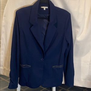 Navy with Gray Accent Blazer